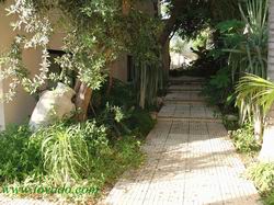 The entrance to the house